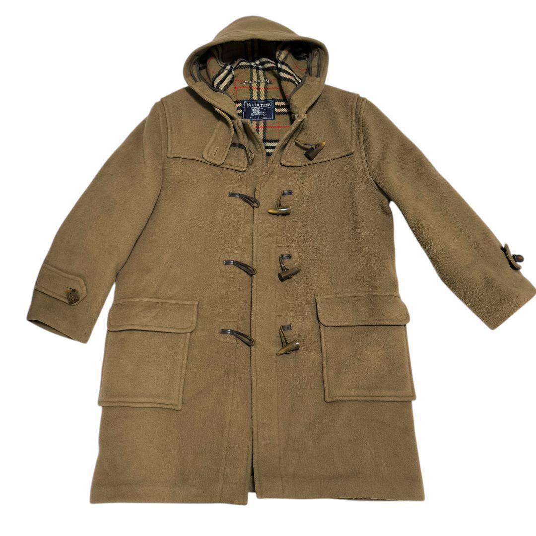 バーバリー　ダッフルコート ノバチェック 英国製　ヴィンテージ　ベージュ