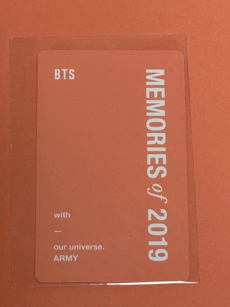 BTS MEMORIES OF 2019 メモリーズ　ジョングク　トレカ付き