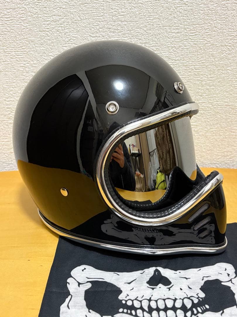 新品XLサイズ！ ブラックヘルメット4点セット　MTX オーシャンビートルタイプ