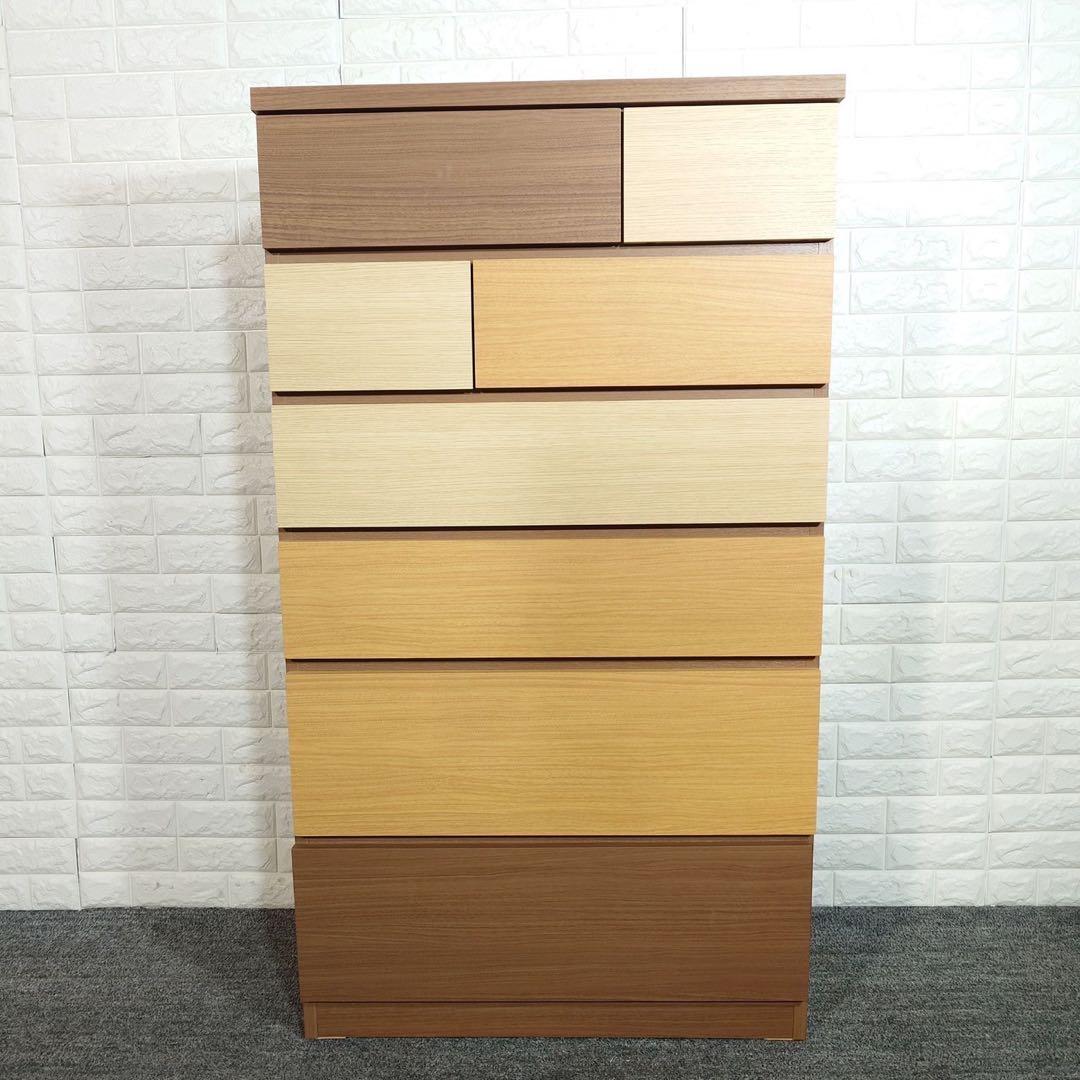 ニトリ チェスト KAREN2 幅80cm 6段 箪笥 衣類収納 家具 B093