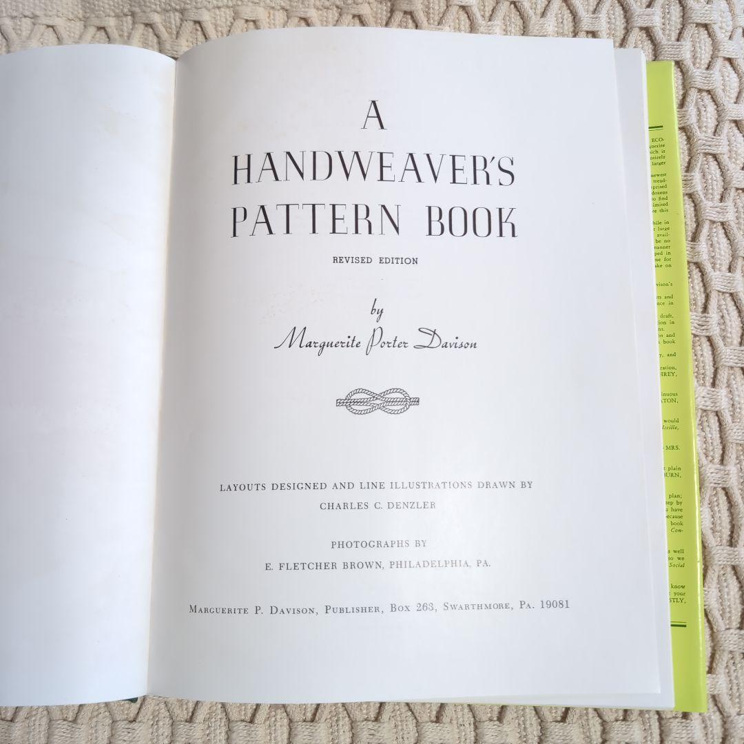 T-3001【中古】希少　A Handweaver's Pattern Book
