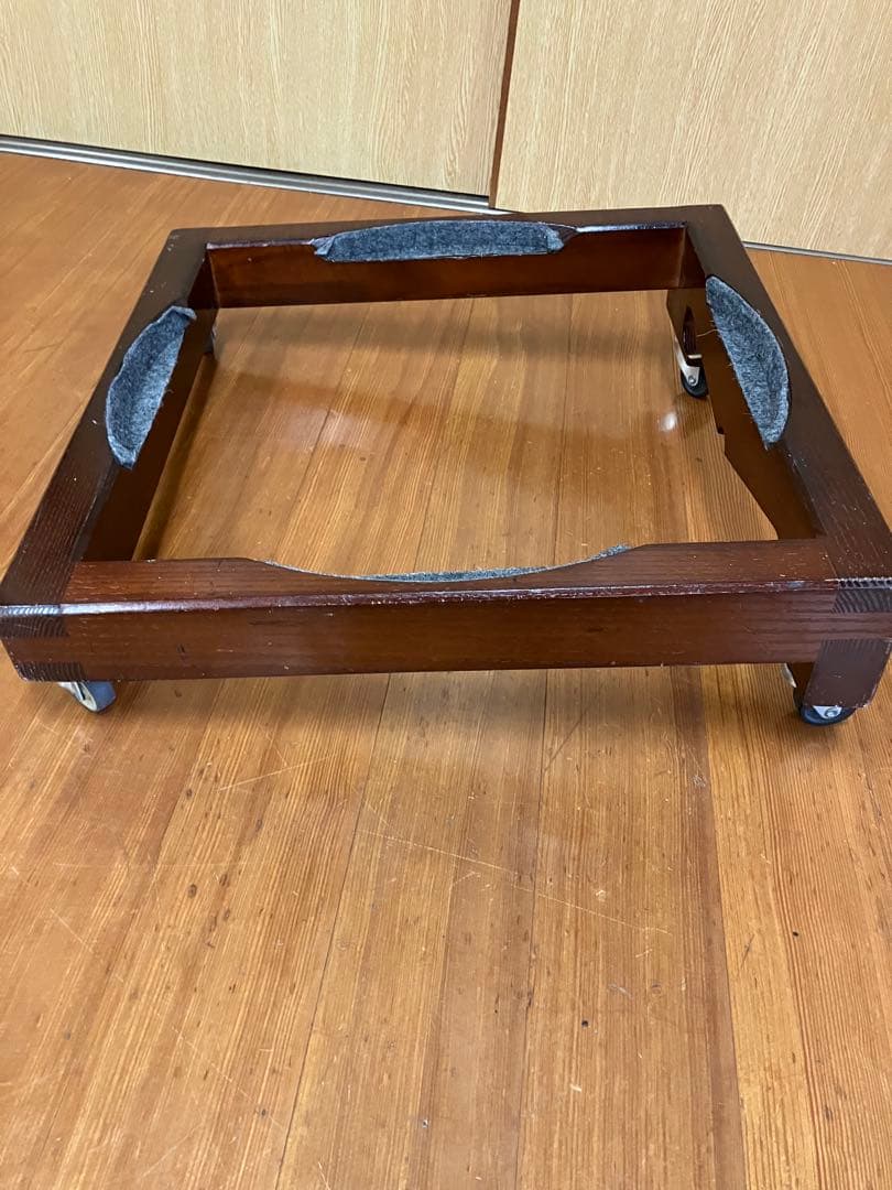 和太鼓 浅野太鼓 1尺5寸四角台座(キャスター付き) 破損あり