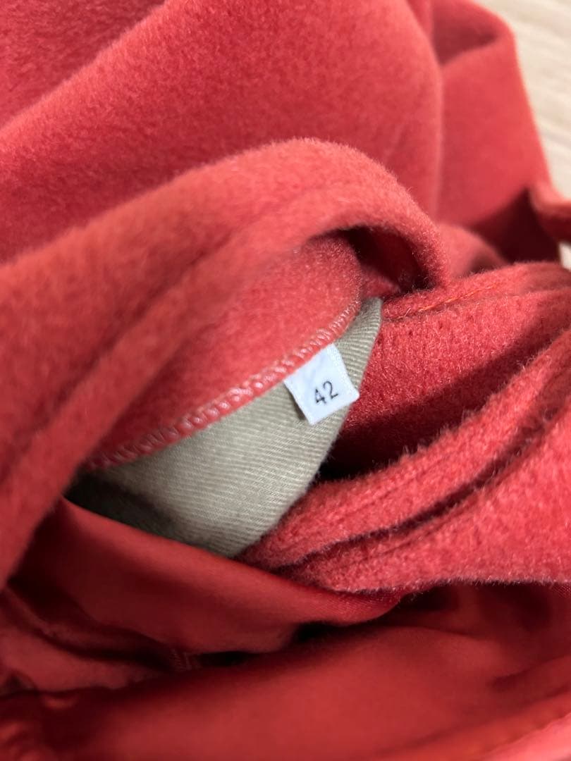 美品イタリア製HERNOヘルノベルト付き裏地プリントロングコート42 モヘアラマ