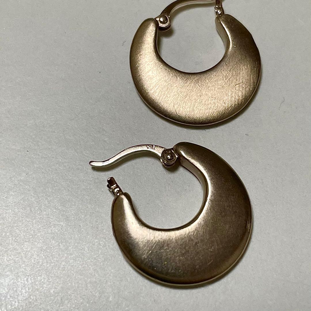 ete ロウ ラウンドプレート ピアス