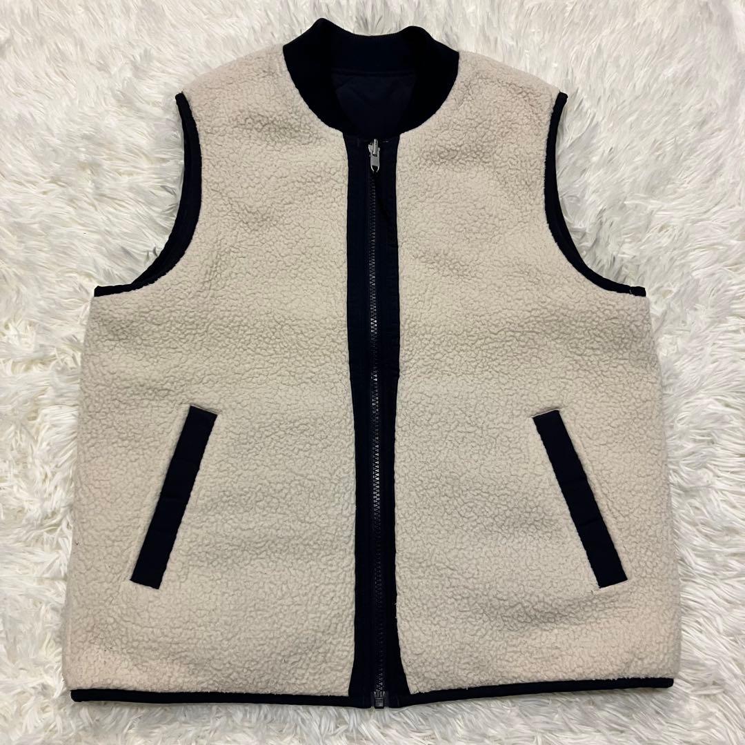 《美品Mリバーシブル人気》レディースノースフェイスベストフリースキルティング