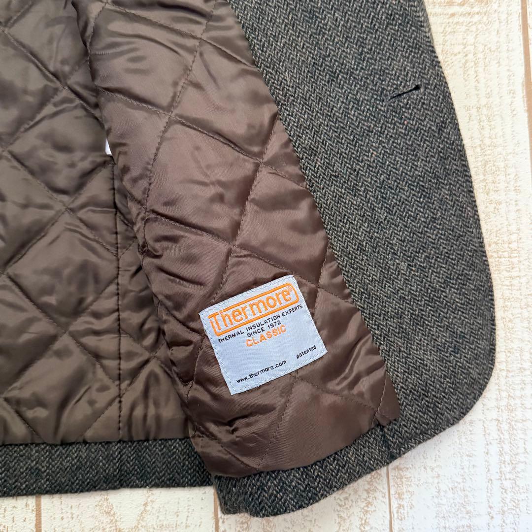 【エディバウアー】サーモアライニングノーフォークジャケット　ヘリンボーンツイード