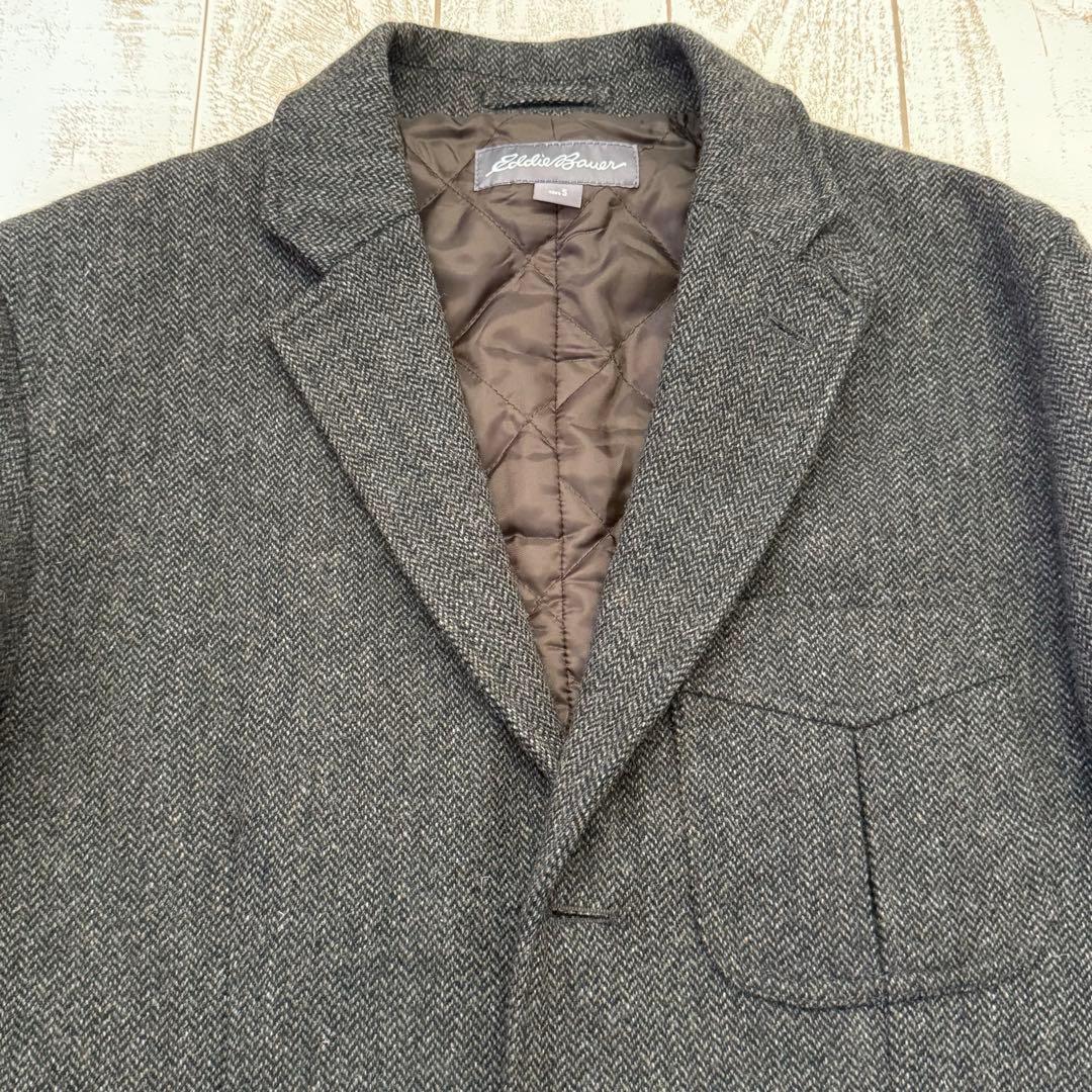 【エディバウアー】サーモアライニングノーフォークジャケット　ヘリンボーンツイード