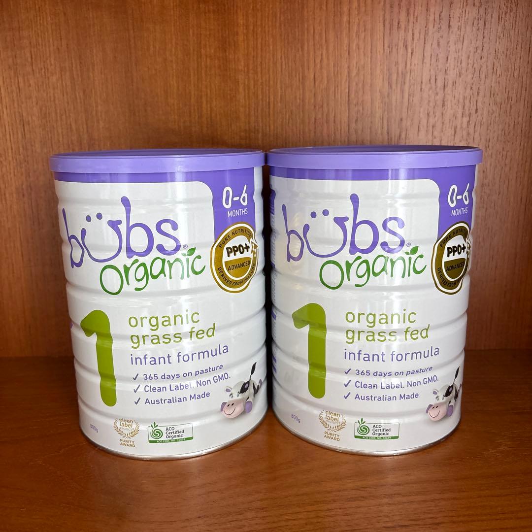 bubs organic 粉ミルク 0-6ヶ月 2缶セット