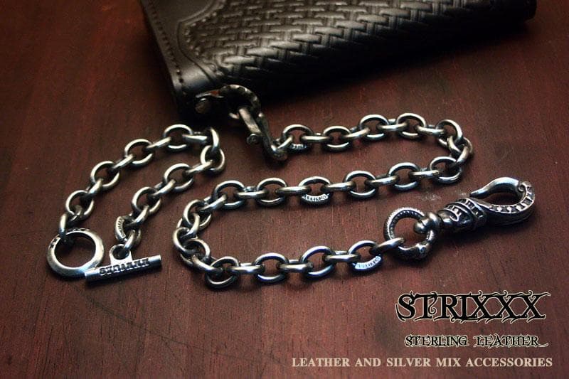 11　あずきウォレットチェーン（アクセント彫刻コマ入り） STRIXXX