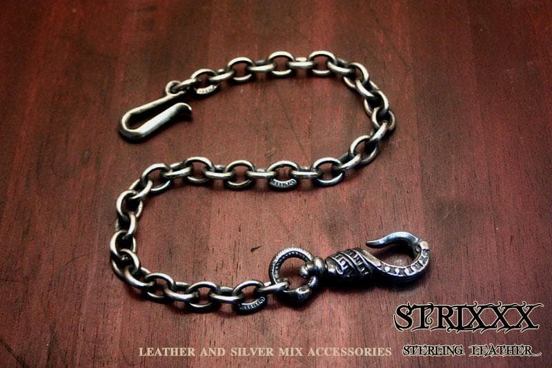 11　あずきウォレットチェーン（アクセント彫刻コマ入り） STRIXXX