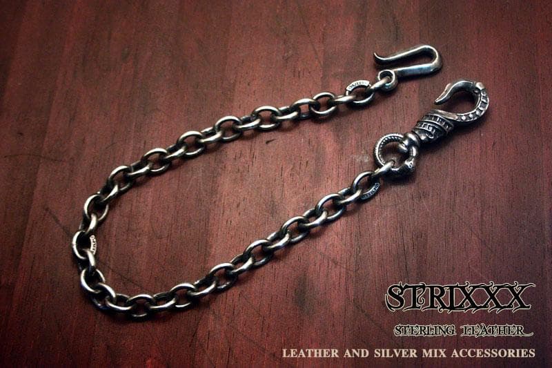 11　あずきウォレットチェーン（アクセント彫刻コマ入り） STRIXXX