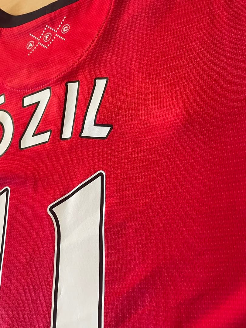 ナイキプレミアリーグアーセナルFCエジルサッカーユニフォームホーム13赤白紺14