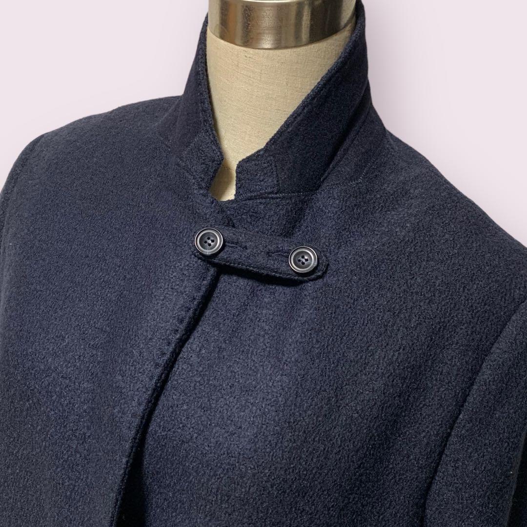 Acne アクネ 比翼チェスターコート 34 ネイビー