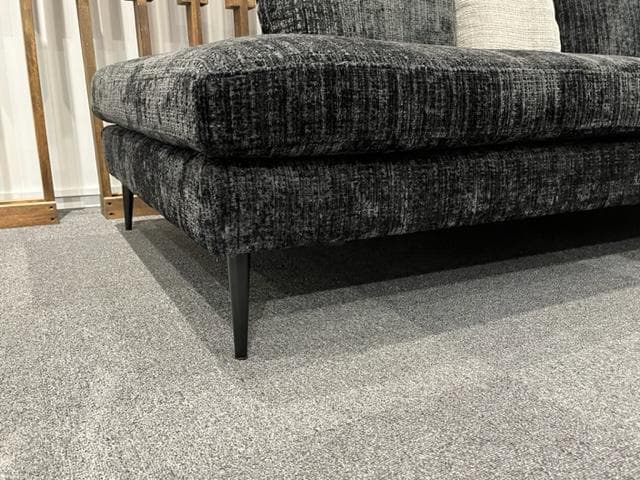 カウチソファ　ファブリック　ブラック　ソファー　大型　新品