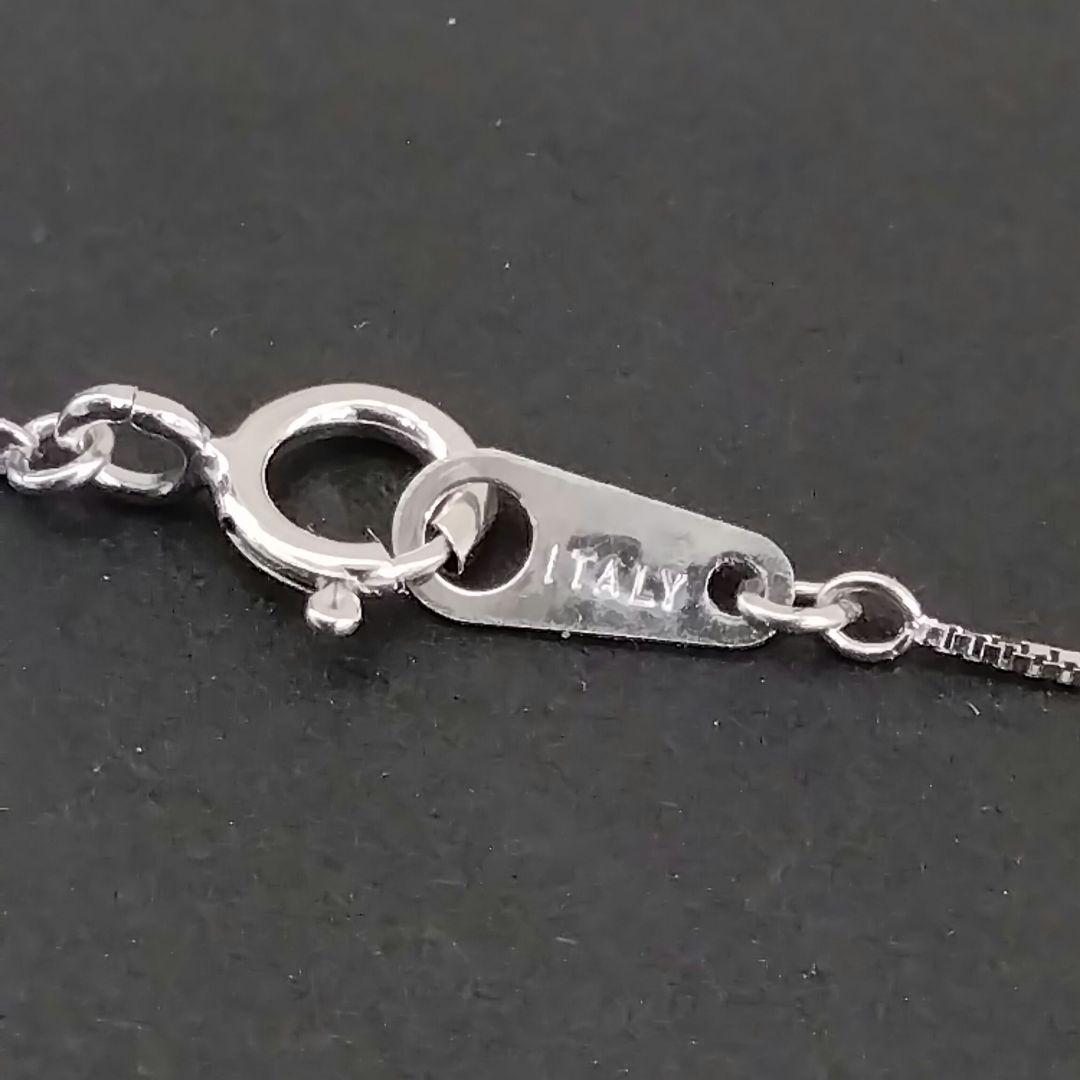 K10WGブルーダイヤモンドネックレス　(0.08ct )　　中古品