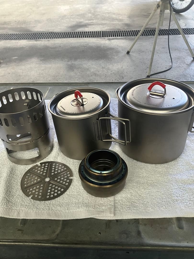 極美　エバニュー Ti Mug pot 500 900 アルスト スタンド