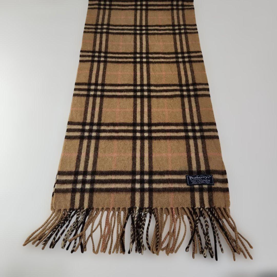 希少Burberrys カシミヤ100% チェックマフラー