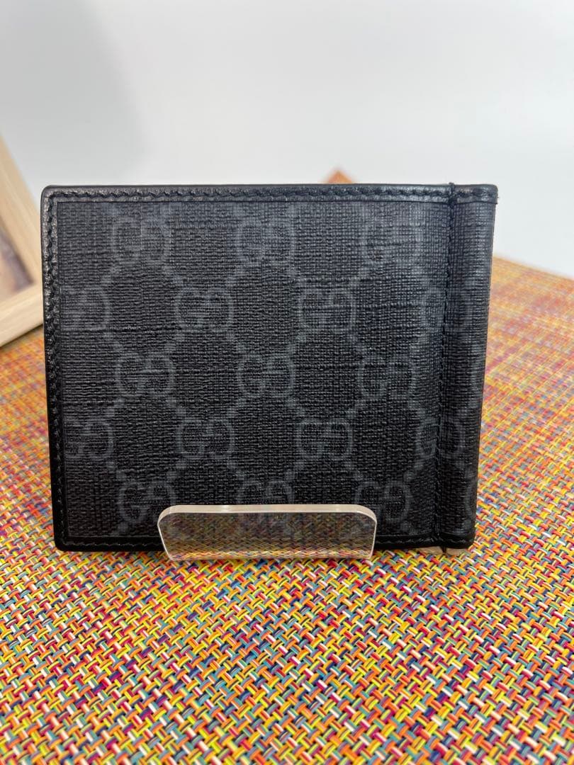 ✨極美品✨GUCCIグッチ　マネークリップ付きカードケース　札入れ　箱＆保存袋