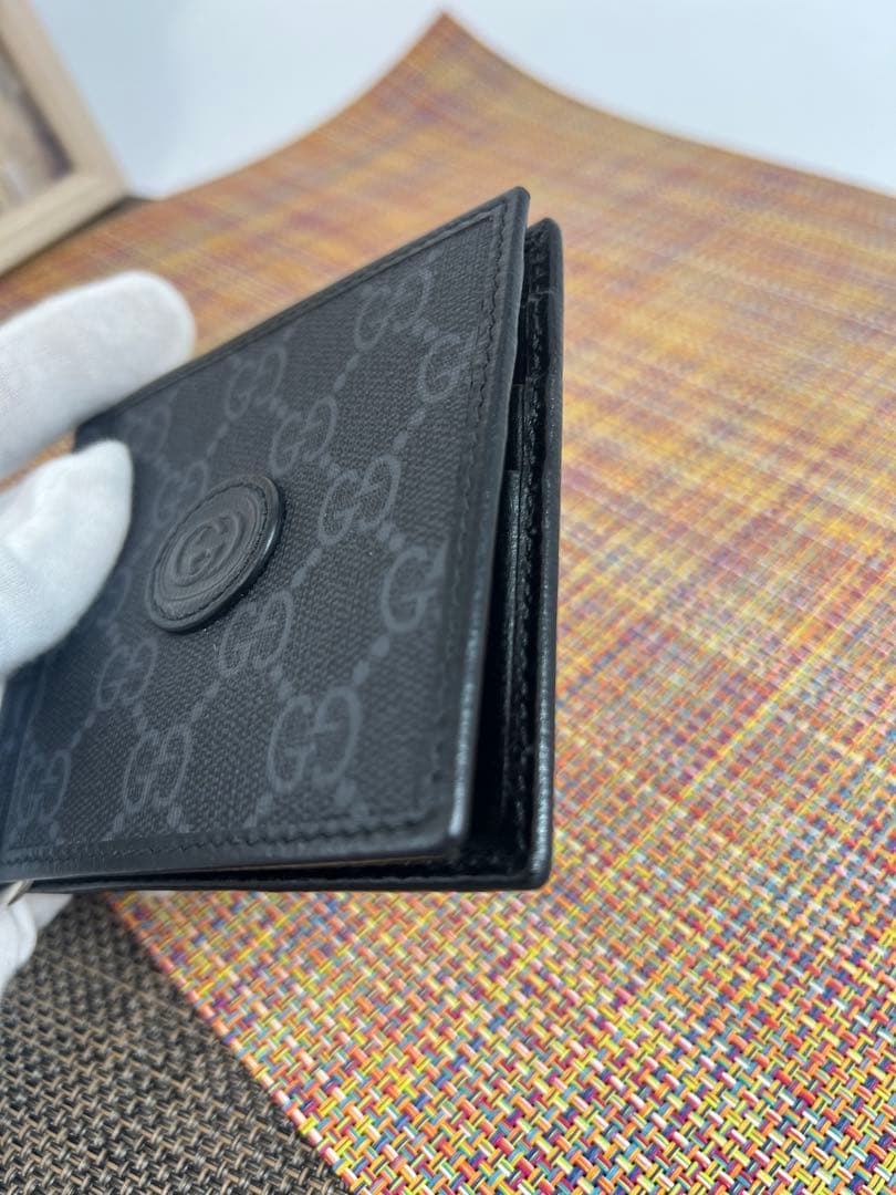 ✨極美品✨GUCCIグッチ　マネークリップ付きカードケース　札入れ　箱＆保存袋