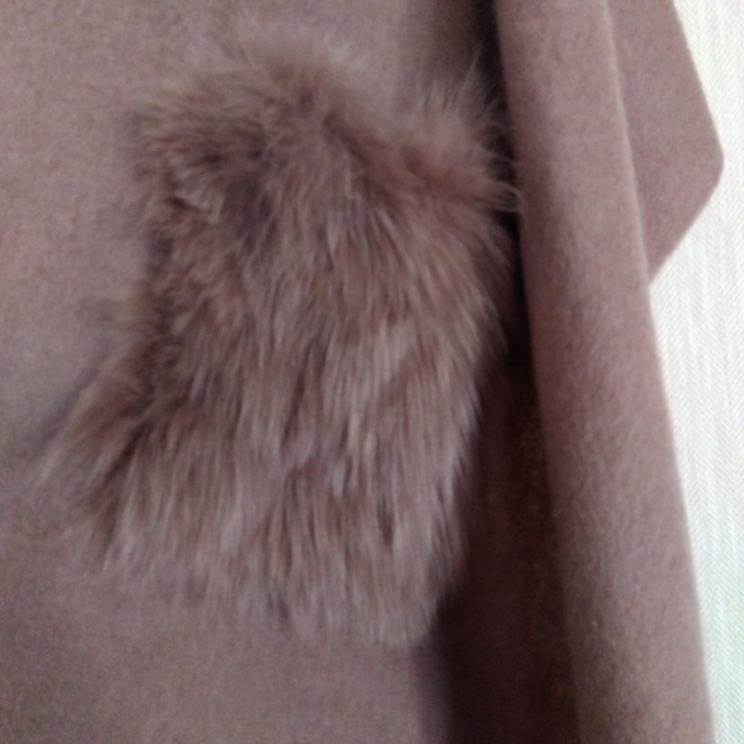 おこめちゃんです☆ EPOCA フォックスファー付きケープポンチョ