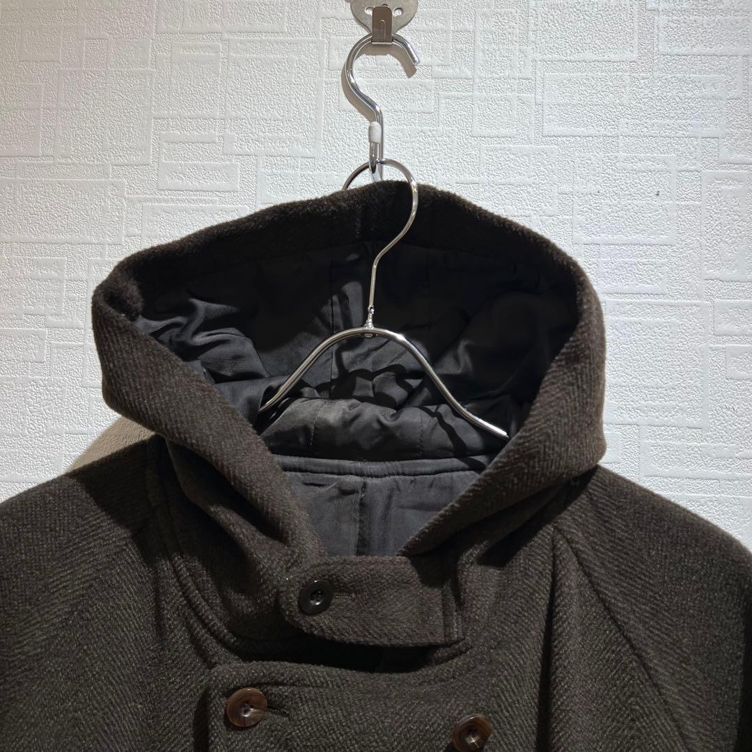 LQ Y's for men ウール フーデッドコート カーキ