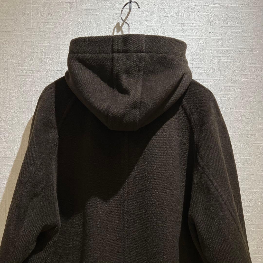 LQ Y's for men ウール フーデッドコート カーキ