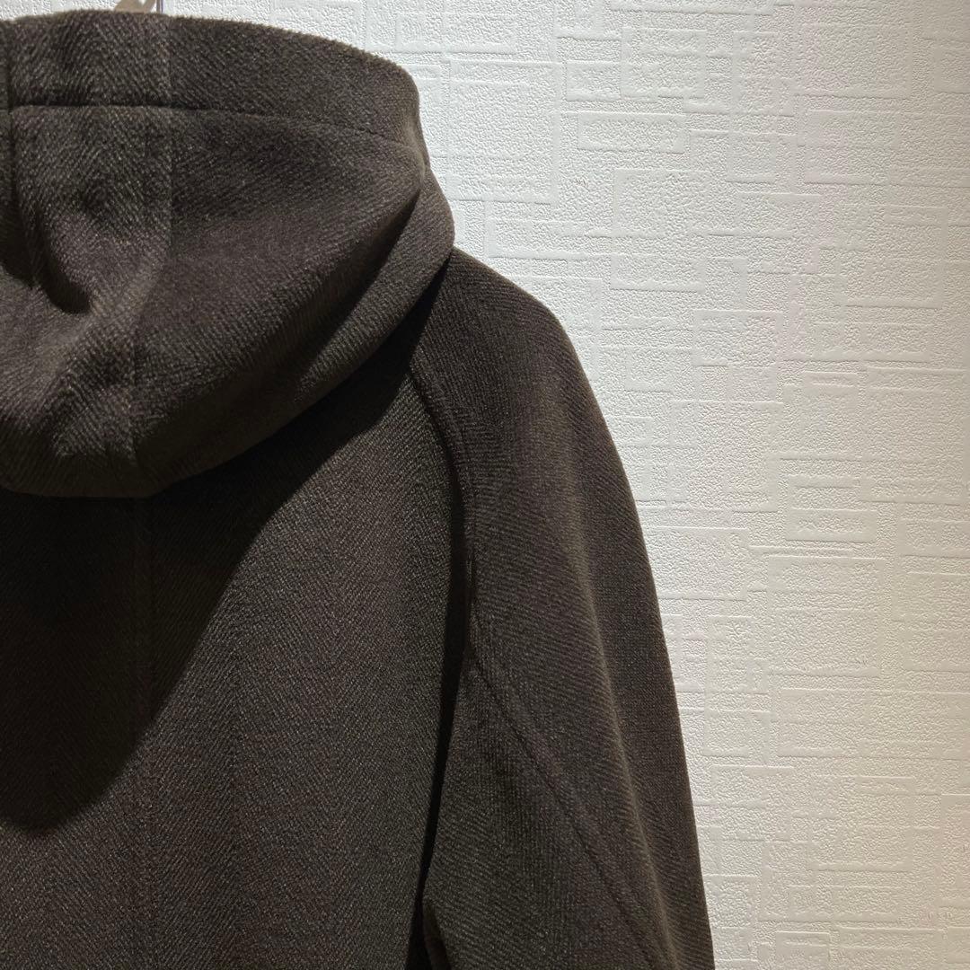 LQ Y's for men ウール フーデッドコート カーキ