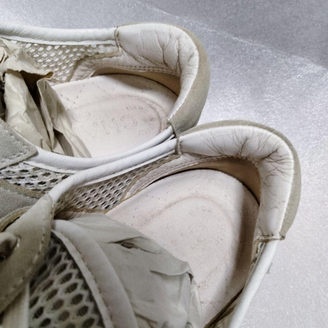 CHANELメッシュスニーカーココマークホワイト×グレーベージュ系 24cm前後