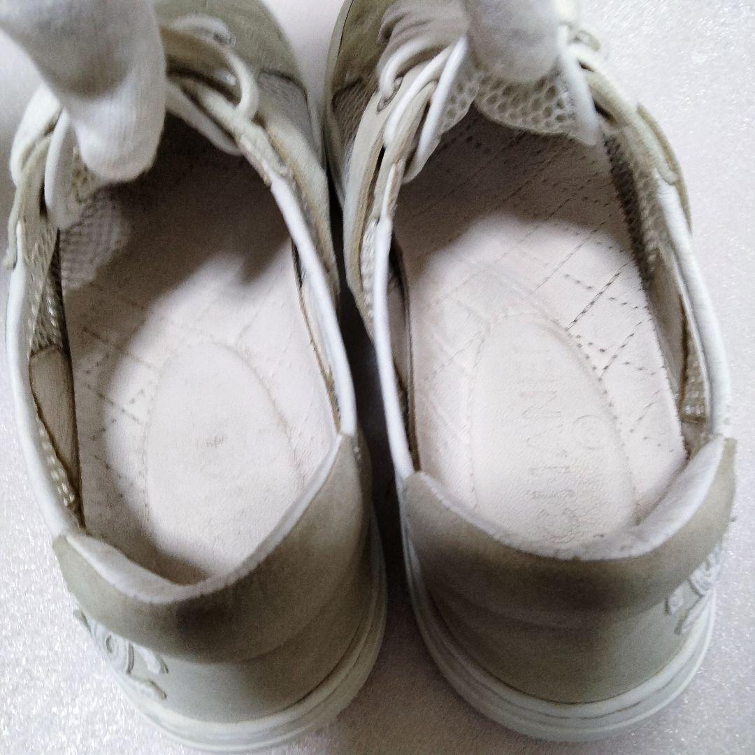 CHANELメッシュスニーカーココマークホワイト×グレーベージュ系 24cm前後