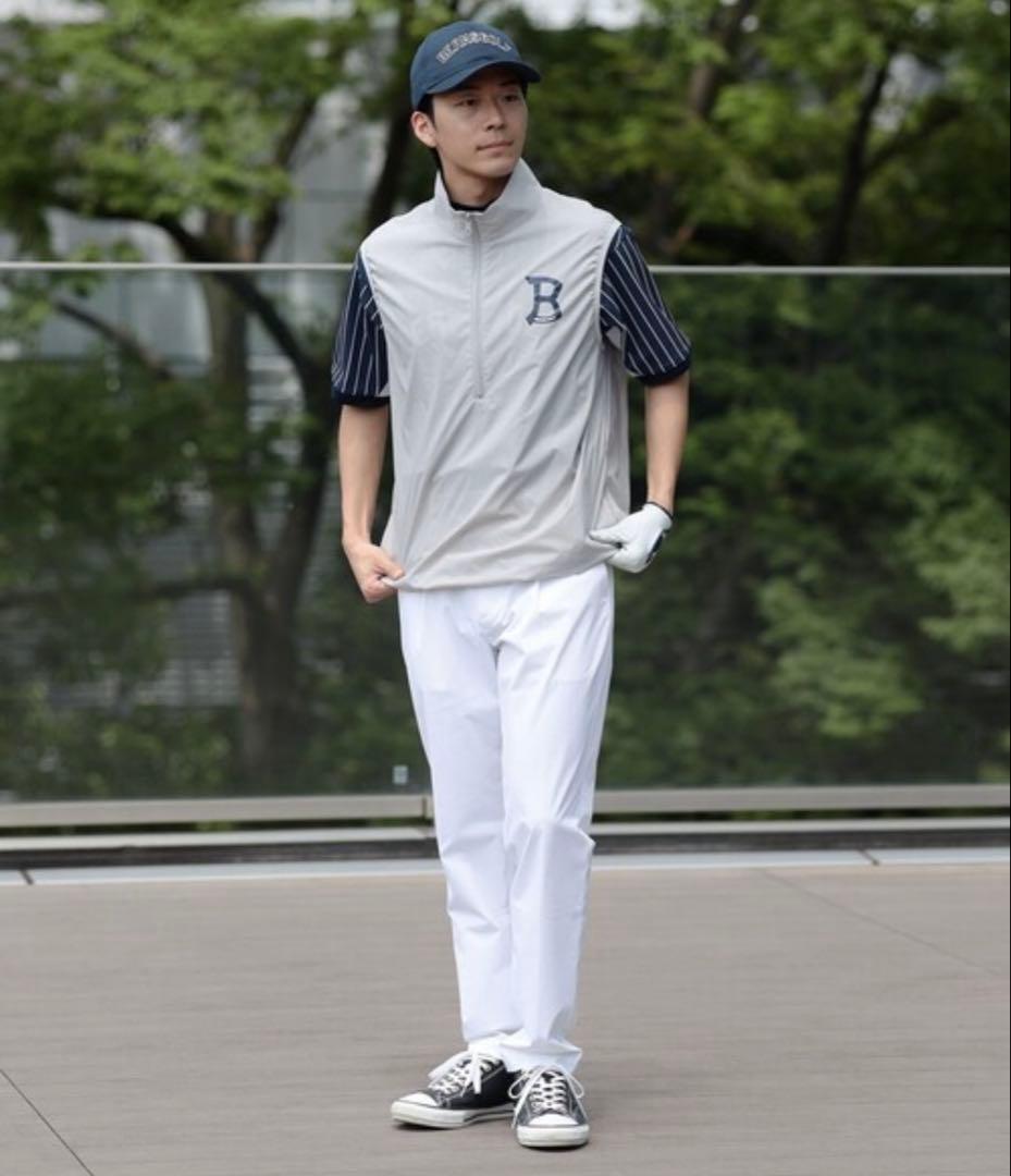 ORANGE LABEL ナイロン ハーフジップベスト　撥水　ストレッチ