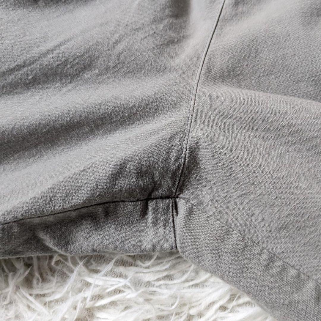 HUIS./遠州織物　やわらかシーチングコットンバルーンパンツ（ライトグレー）