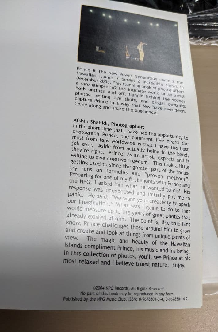 プリンスの写真集 PRINCE IN HAWAII