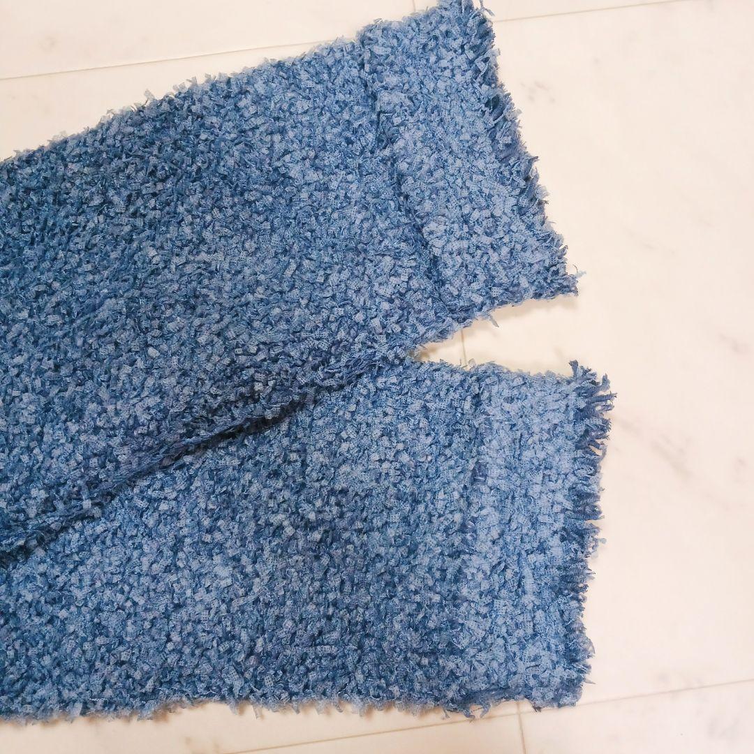 新品✨2025 ウィムガゼット ニットTWEEDYジャケット 金ボタン サックス