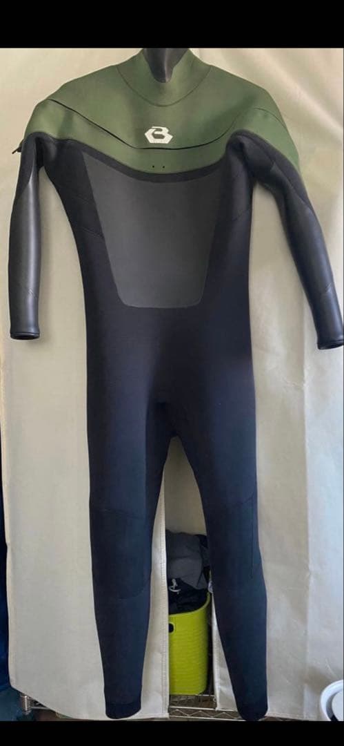 BEWET セミドライ　フルスーツ 緑・黒