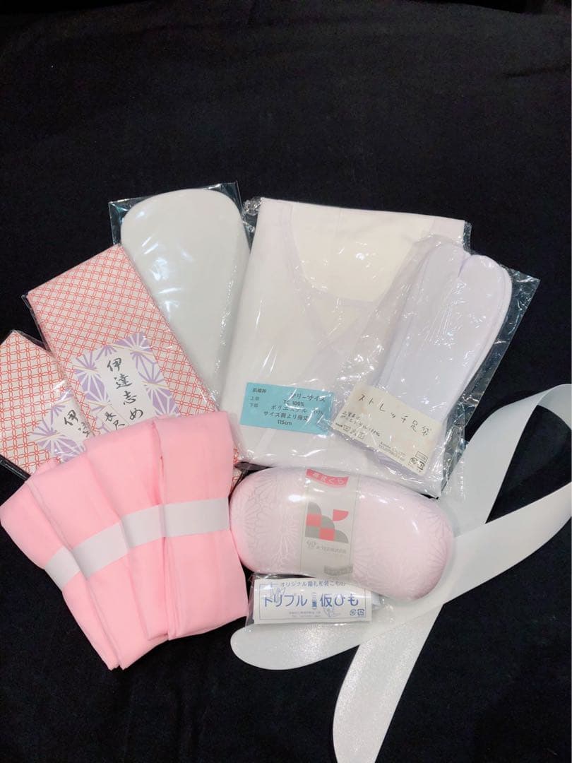 全て揃う振袖セット、青、白、成人式振袖フルセット【髪飾り付】