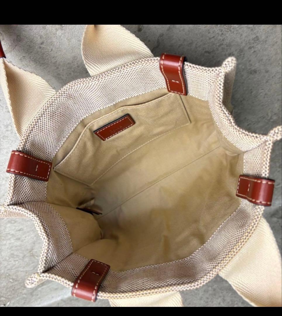 Chloé ロゴ トートバッグ ベージュ/ブラウン