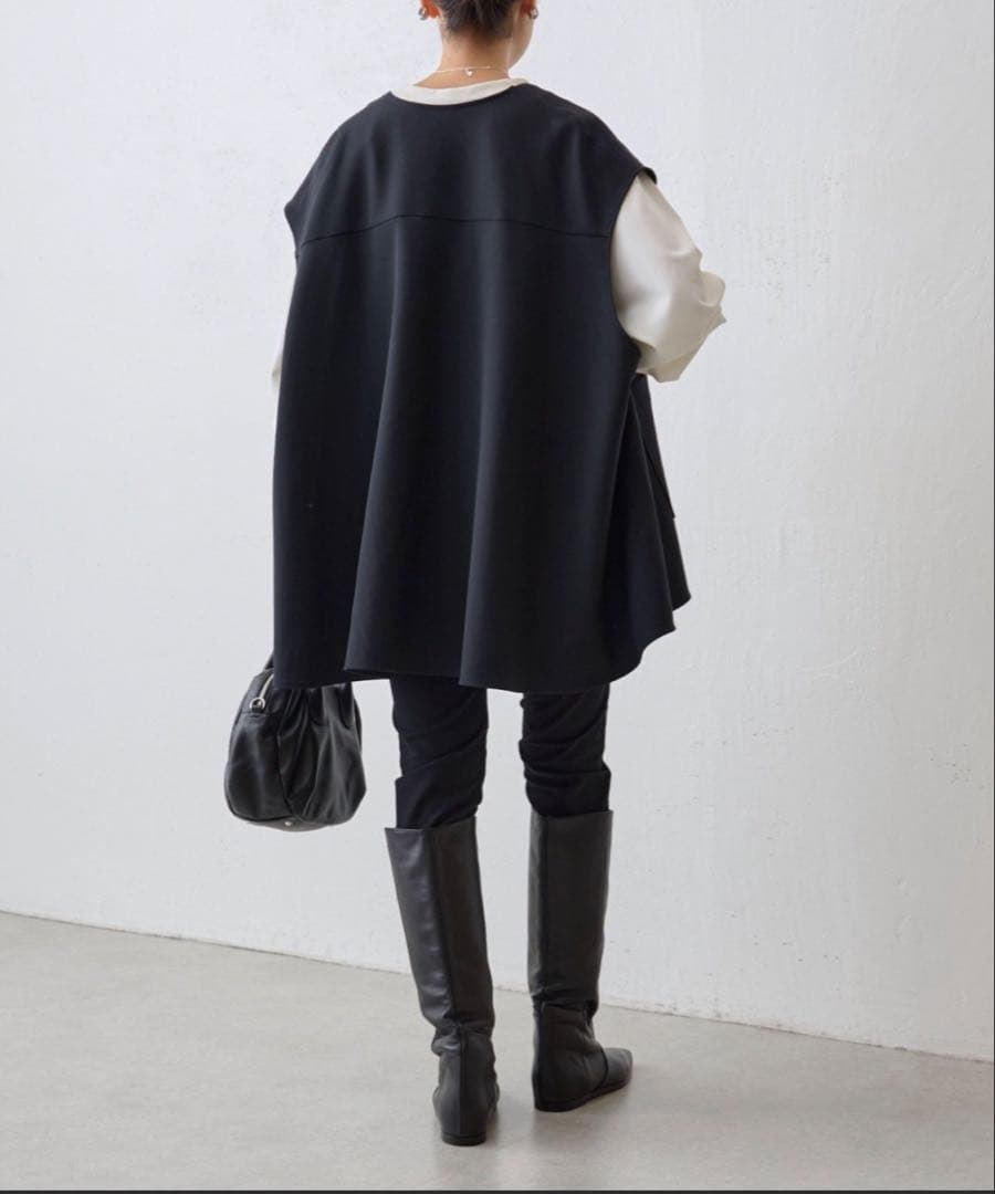 未使用近　ビアズリー ポケットジレ　ブラック　定価27,500