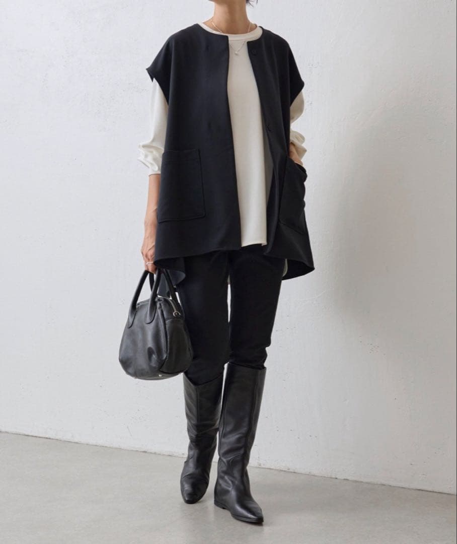 未使用近　ビアズリー ポケットジレ　ブラック　定価27,500