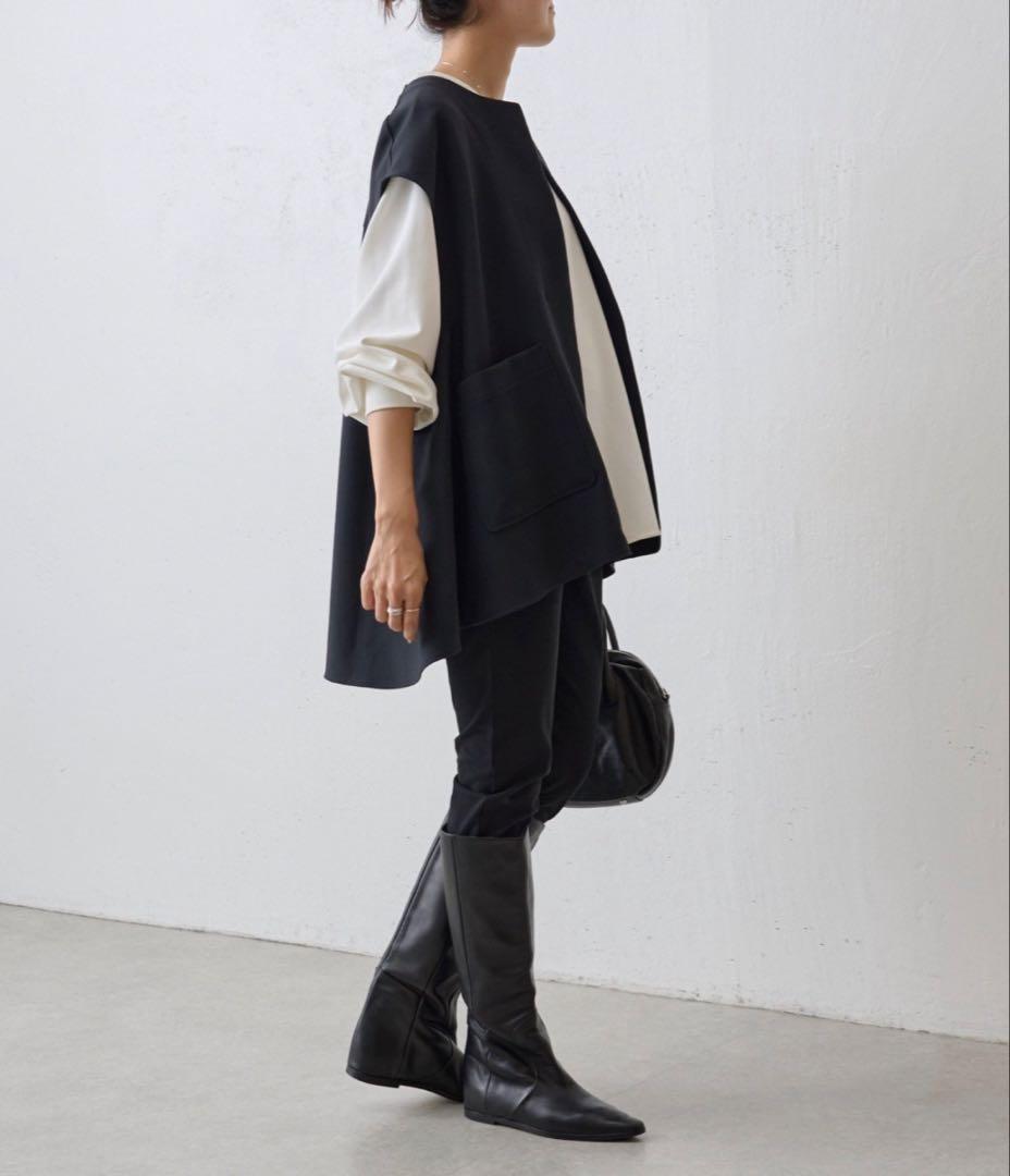 未使用近　ビアズリー ポケットジレ　ブラック　定価27,500