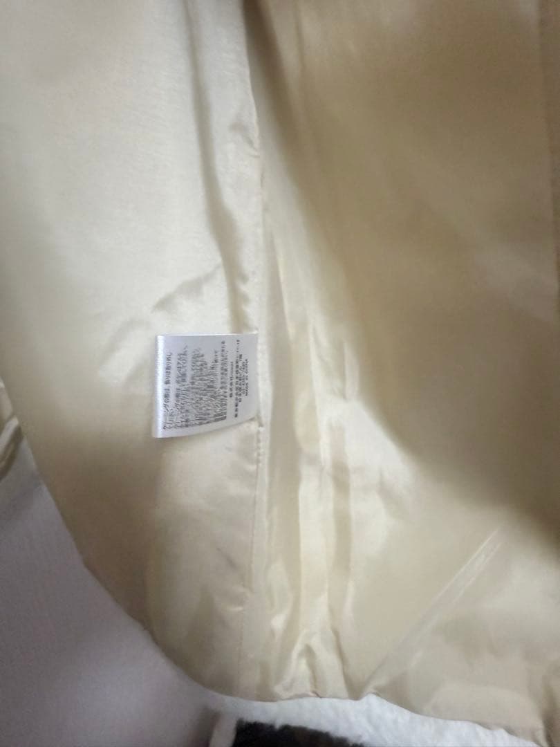 poláura シャギージャケットコート　ホワイト　ポローラ　ファージャケット