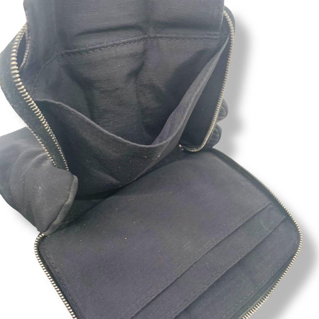 HERMES フールトゥ　財布　グレー　キャンバス　ウォレット