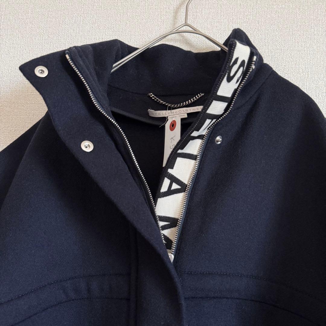 極美品★ステラマッカートニー★ロゴ入りポンチョ★ウールお素材★