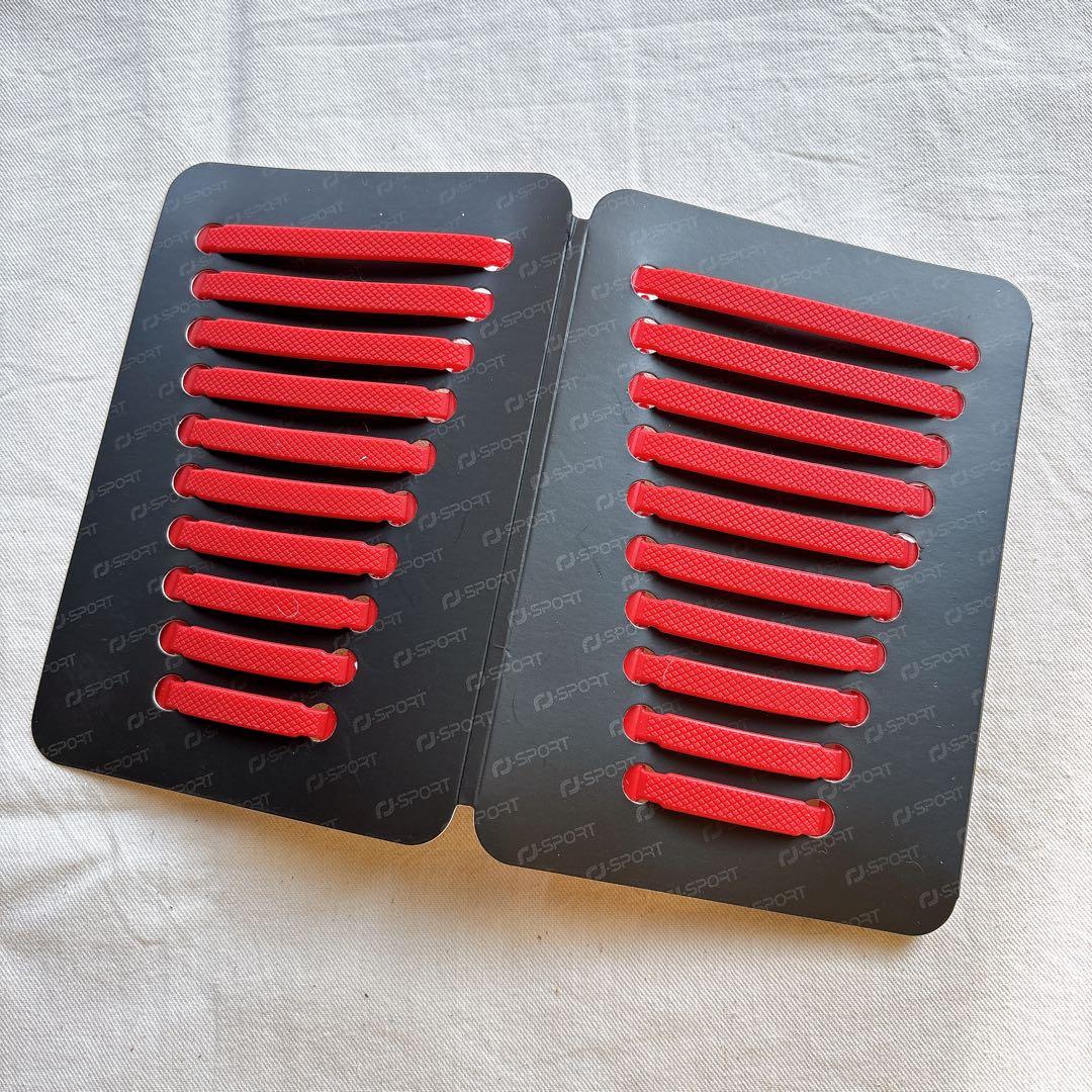 ☆ 結ばない 靴紐 ゴム 靴ひも 伸縮 靴紐 ほどけない シリコン 赤