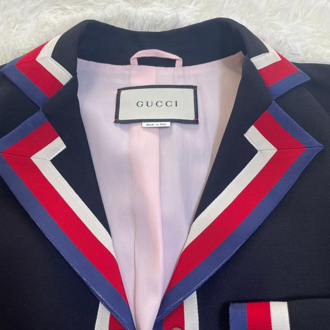 超美品　レア　GUCCI トリコロール　ショート　ジャケット　40