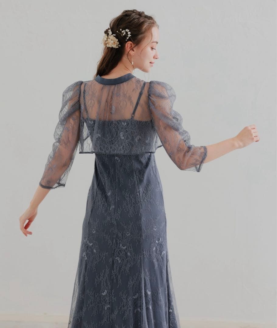 Dorry Doll　ドリードール　 ボレロレイヤーレースドレス　ブルー　S