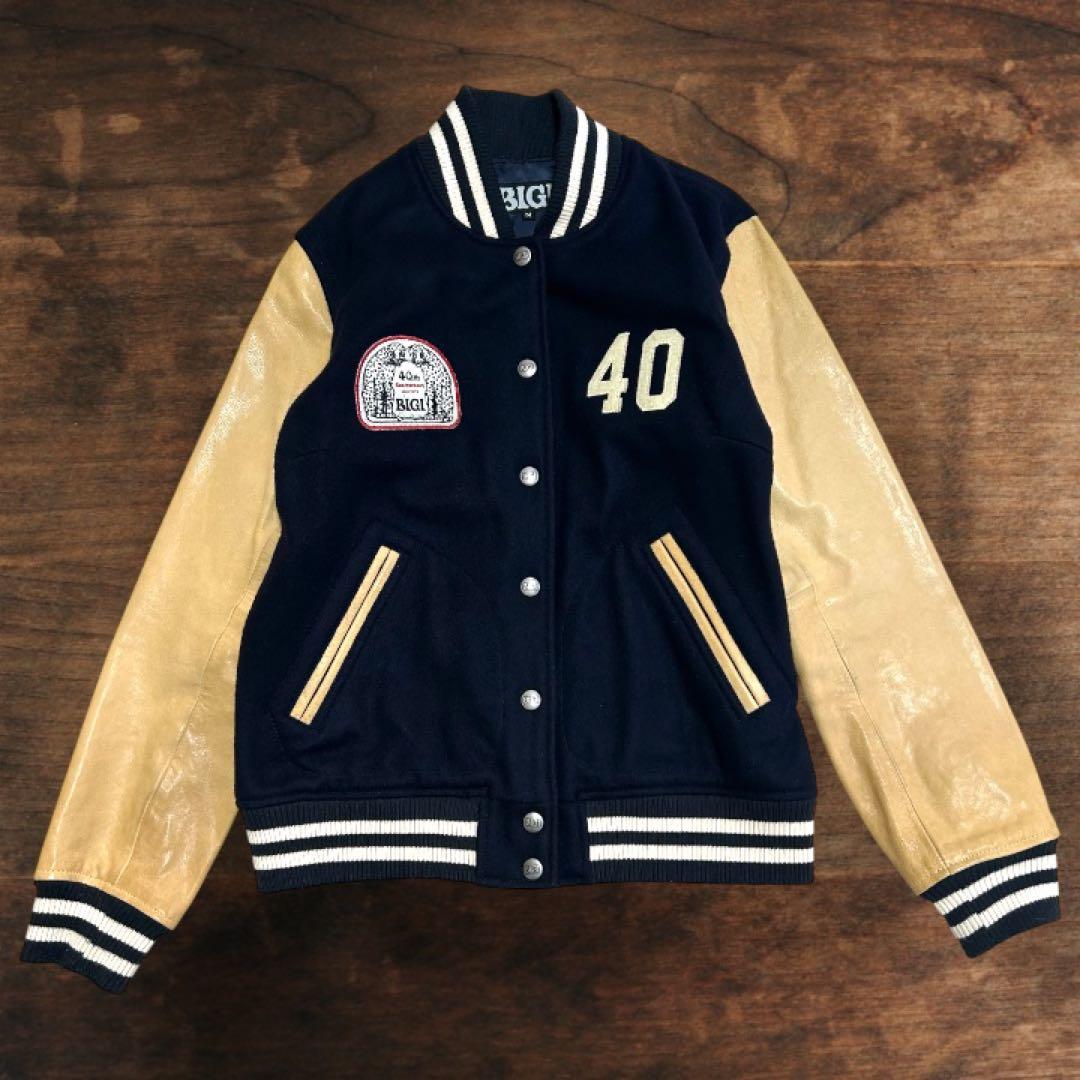 希少 BIGI 40周年記念モデル レザー　ヴィンテージ スタジアムジャンパー
