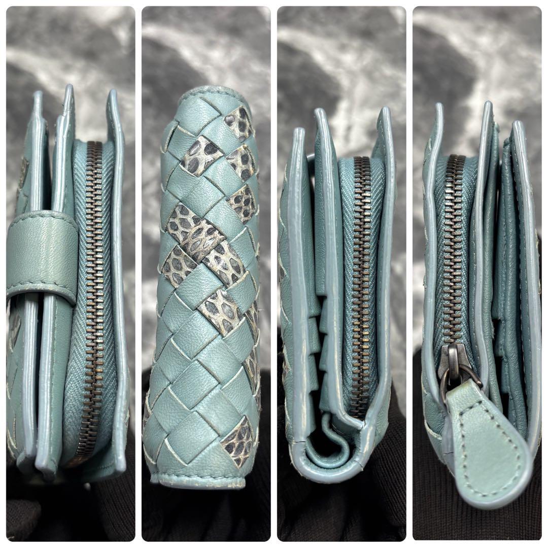 ÂÅÆ ✨ボッテガヴェネタ　アイヤーズ　二つ折り　パイソン