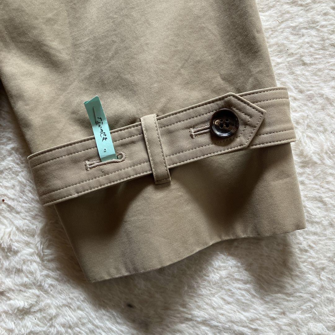 Dessin de mode 綿100% ノーカラー トレンチコート　日本製