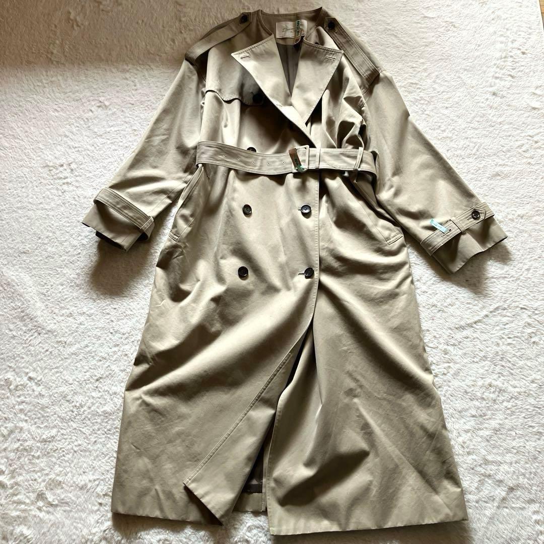 Dessin de mode 綿100% ノーカラー トレンチコート　日本製