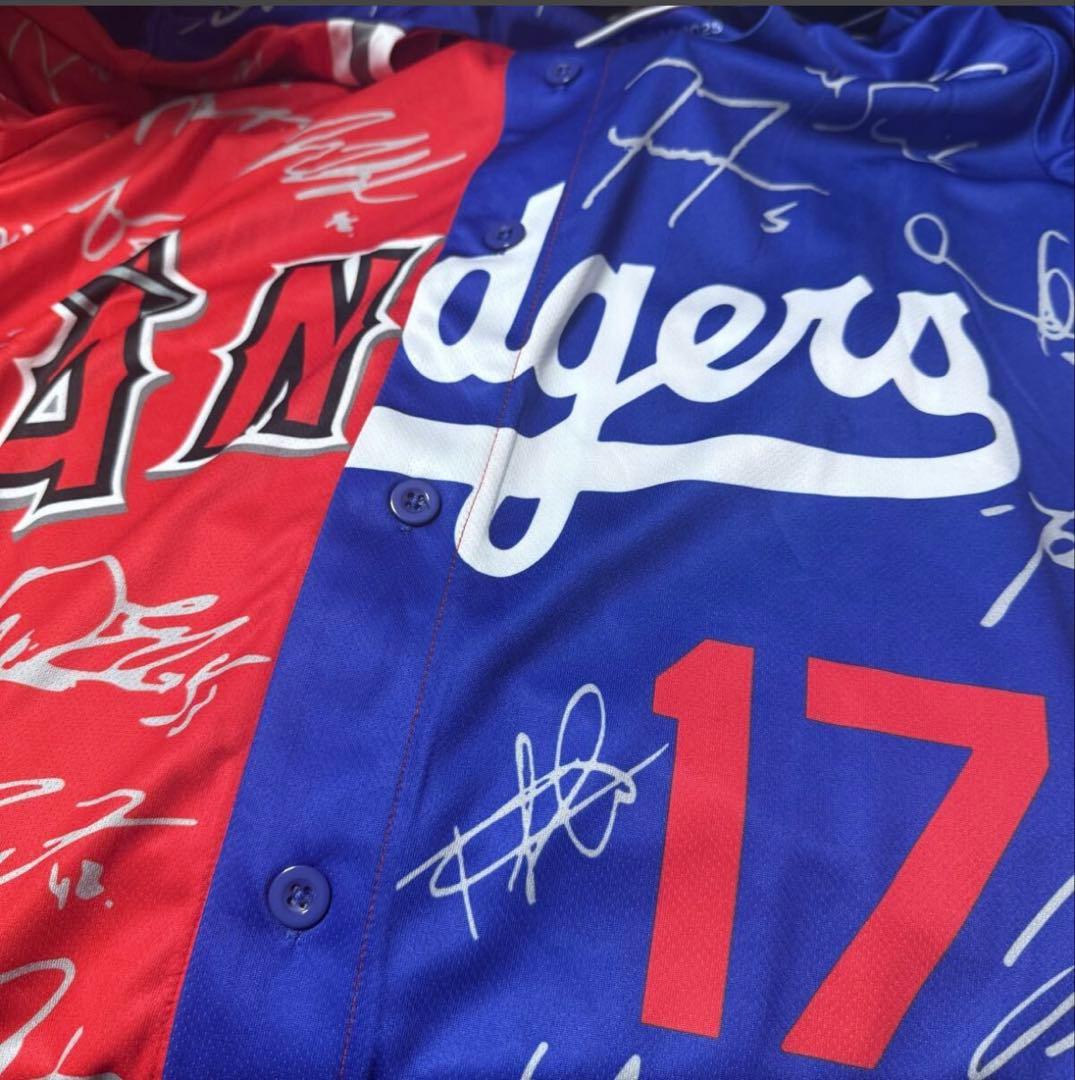 ⭐️2025最新非売品⭐️大谷翔平 ドジャース＆エンゼルスサインミックスユニフォーム